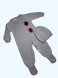 Enterizo gris - rombo